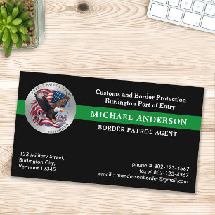 Custom Military Federal Police Border Patrol Logo Business Card