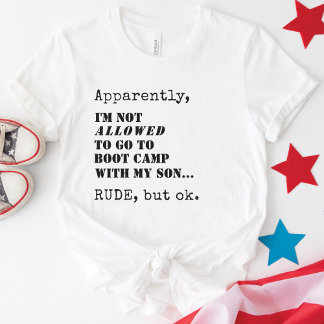 Custom Military Mum Funny Boot Camp Farewell Gift T-Shirt