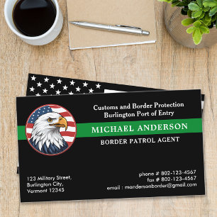 Custom Military Police Federal Border Patrol Logo Business Card