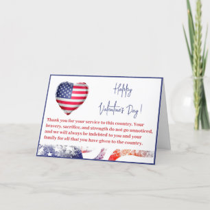 Custom Military Soldier Army Valentines Day Holiday Card