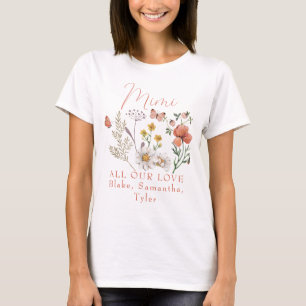 Custom Mimi Wildflowers T-Shirt