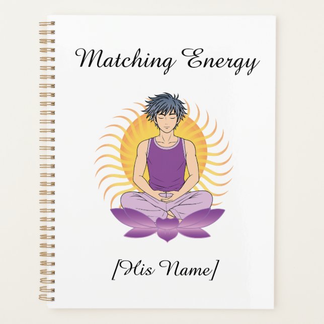 Custom Mindful Planner for Him | Name & Text (Front)