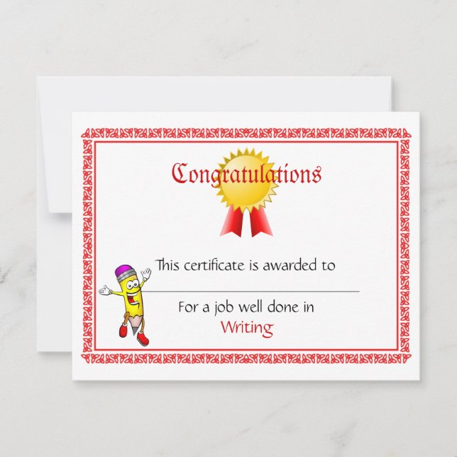 Custom Mini Award Certificates (Front)