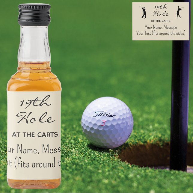 Custom Mini Bottle 19th Hole Golf (10) Mini Liquor Bottle Label (Creator Uploaded)