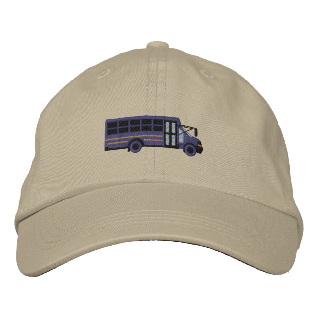 Custom Mini Bus Shuttle Embroidery Embroidered Hat (Front)