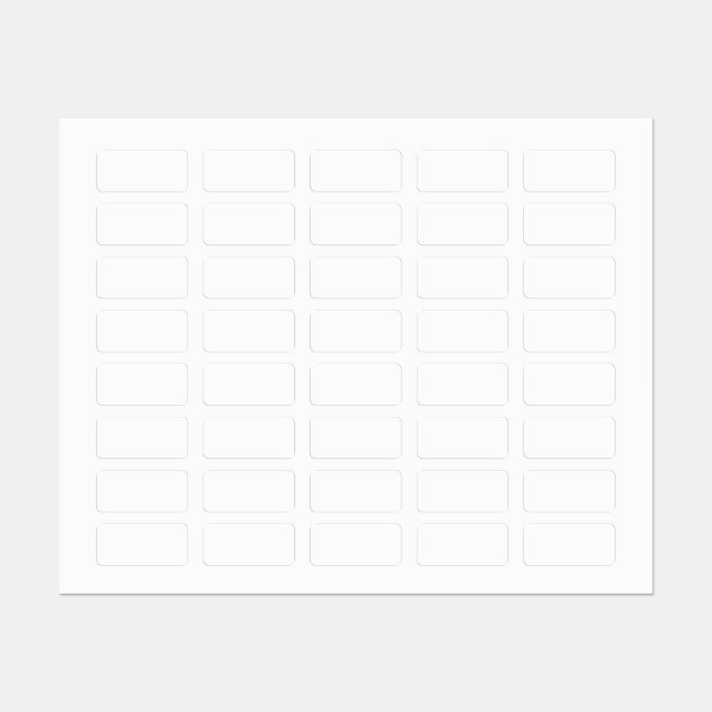 Custom Mini Rectangle Waterproof Label (Sheet)