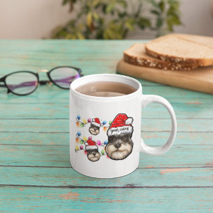 Custom Miniature Schnauzer Pet Dog Breed Christmas Coffee Mug