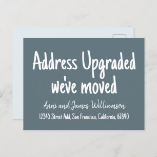 Custom Minimal Address Upgraded We've Moved Moving Postcard