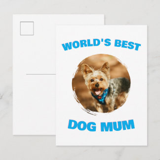 Custom Minimal Best Dog Cat Mum Mum Pet Cute Gift Announcement Postcard