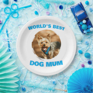 Custom Minimal Best Dog Cat Mum Mum Pet Cute Gift Paper Plate