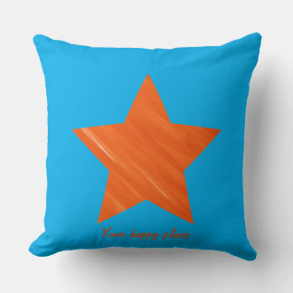 Custom Minimal Cool Aesthetic Orange Star Cushion