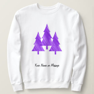 Custom Minimal Cool Aesthetic Purple Trees Sweatshirt