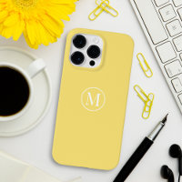 Custom Minimal Elegant Monogram Lemon Yellow Soft