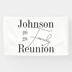 Custom Minimal Modern Family Reunion Party Banner