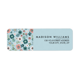 Custom Minimal Modern Flowers Label