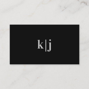 Custom Minimal Modern Monogram QR Business Card