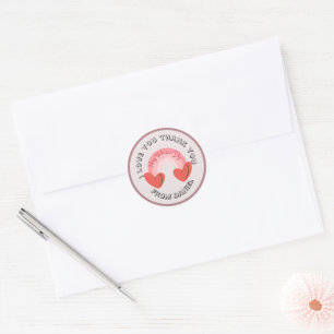 Custom Minimal Round Name and Message Design Classic Round Sticker