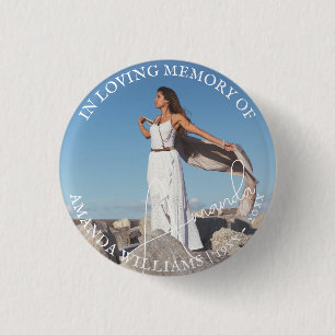 Custom Minimal Simple Keepsake Photo Script 3 Cm Round Badge