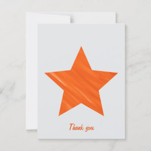 Custom Minimalis Geometric Modern Orange Star   Postcard