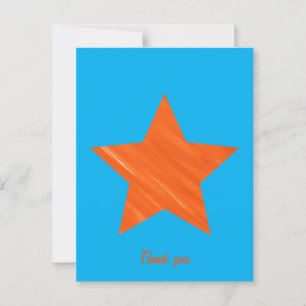 Custom Minimalis Geometric Modern Orange Star Postcard