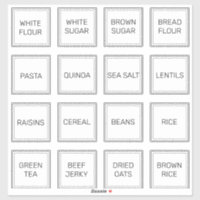 Custom Minimalist 16 White Square Stickers