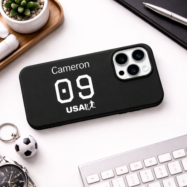 Custom Minimalist American Athlete Monochromatic  iPhone Case (Creator Uploaded)