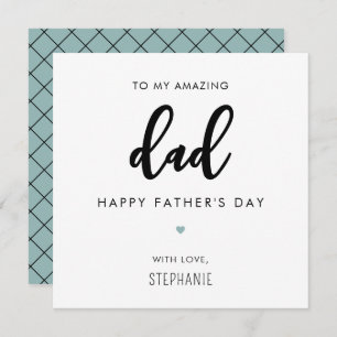 Custom Minimalist and Modern Dad Father's Day Card
