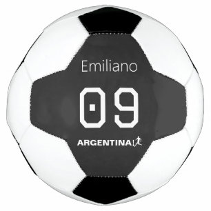 Custom Minimalist Argentinian National Athlete  Soccer Ball