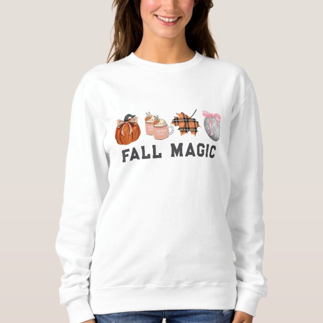Custom minimalist autumn halloween sweatshirt (Front)