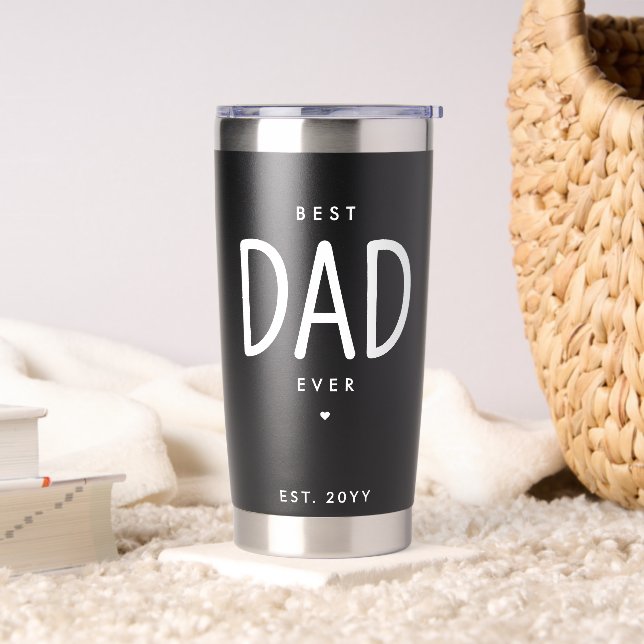 Custom Minimalist Best Dad Ever Gifts Insulated Tumbler (Living Room)