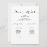 Custom Minimalist Black White Simple bridal party