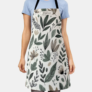 Custom Minimalist Botanical Cooking Apron