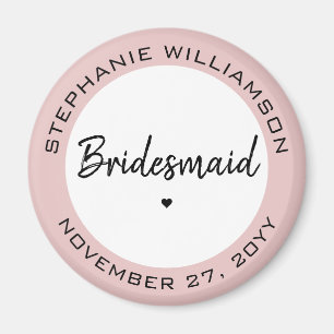Custom Minimalist Bridesmaid Personalised Gift Magnet