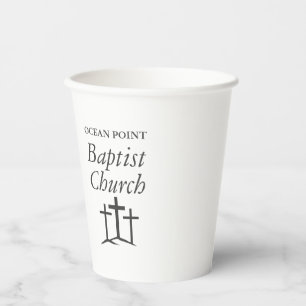 Custom Minimalist Church Branding  Paper Cups