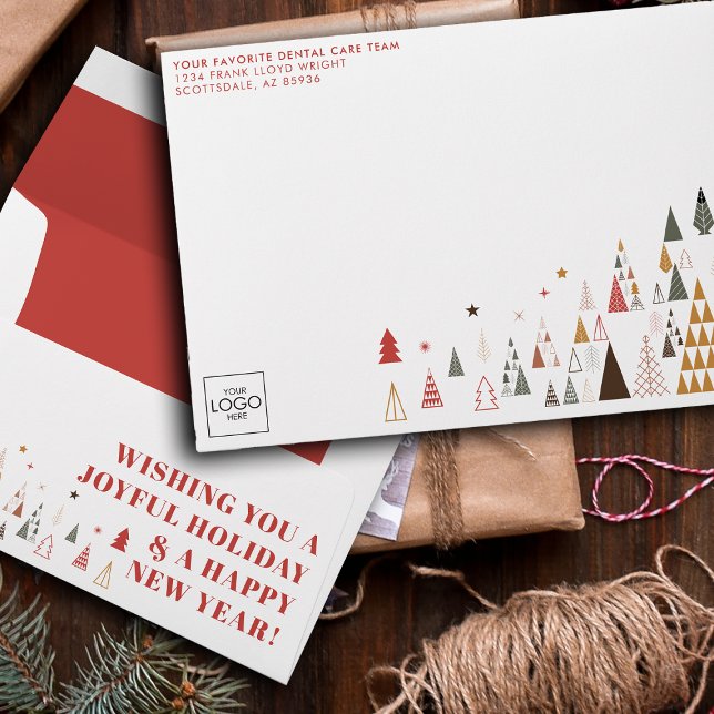 Custom Minimalist Company Logo Business Christmas Envelope (Creator Uploaded)