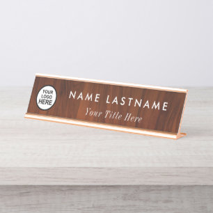 custom Minimalist Desk Name Plate