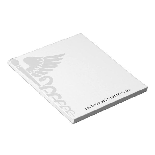 Custom Minimalist Medical School Doctor Graduation Notepad (Angled)