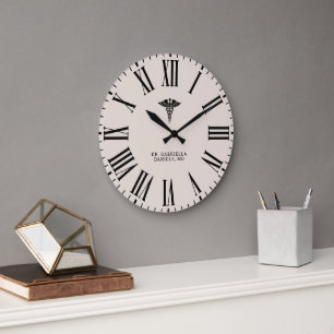 Custom Minimalist Medical School Doctor Large Clock