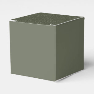 Custom Minimalist Moss Favour Box with Textured Li