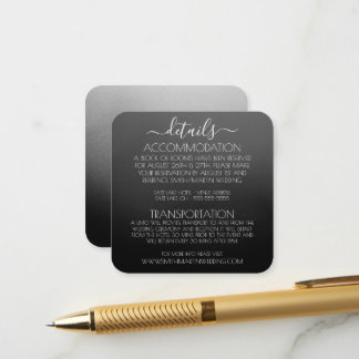 Custom Minimalist Ombré Fade Details Enclosure Card