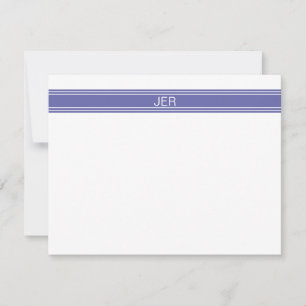 Custom Minimalist Periwinkle Monogram  Card