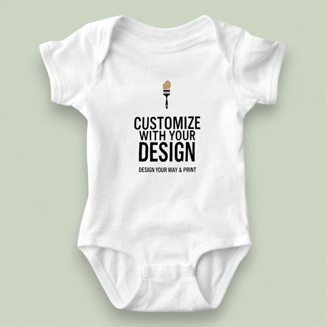 Custom Minimalist Personalised Company Branded  Baby Bodysuit (Creator Uploaded)