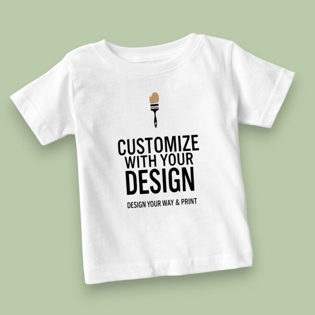 Custom Minimalist Personalised Company Branded  Baby T-Shirt (Creator Uploaded)