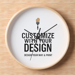 Custom Minimalist Personalised Company Branded Clock