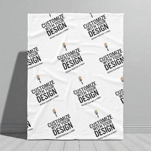 Custom Minimalist Personalised Company Branded Fleece Blanket