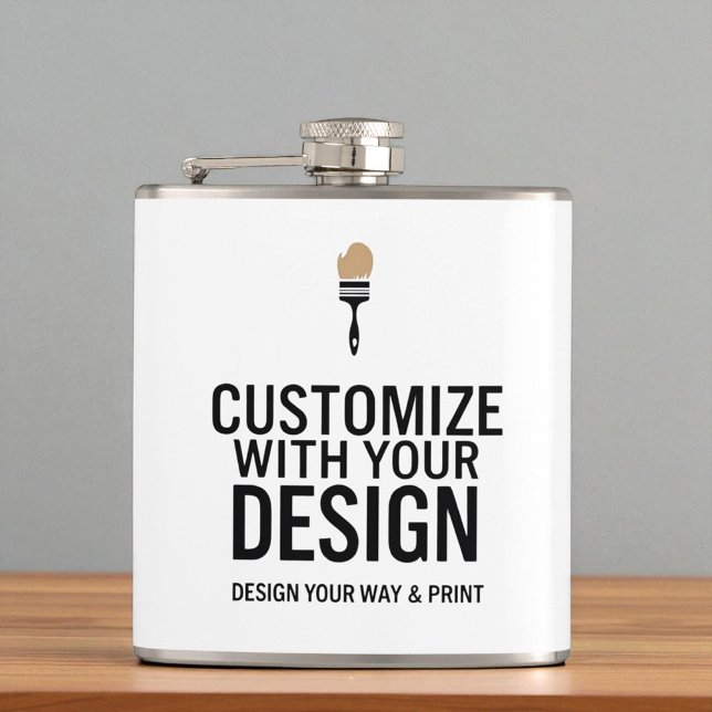Custom Minimalist Personalised Company Branded  Hip Flask (Creator Uploaded)
