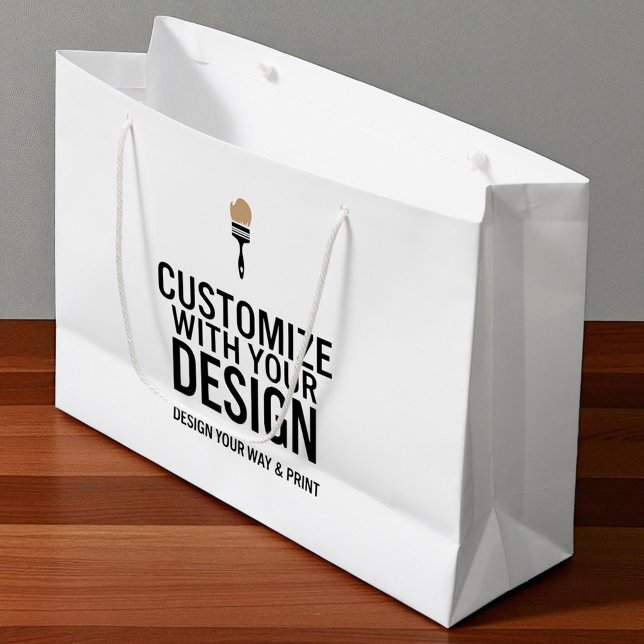 Custom Minimalist Personalised Company Branded  Large Gift Bag (Creator Uploaded)