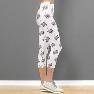 Custom Minimalist Personalized Company Branded Capri Leggings