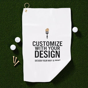 Custom Minimalist Personalized Company Branded  Golf Towel
