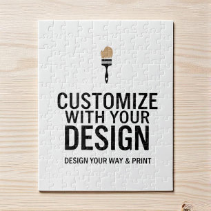 Custom Minimalist Personalized Company Branded  Jigsaw Puzzle